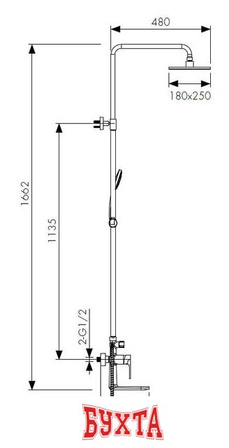 Душевая система  Kaiser Linear 59182