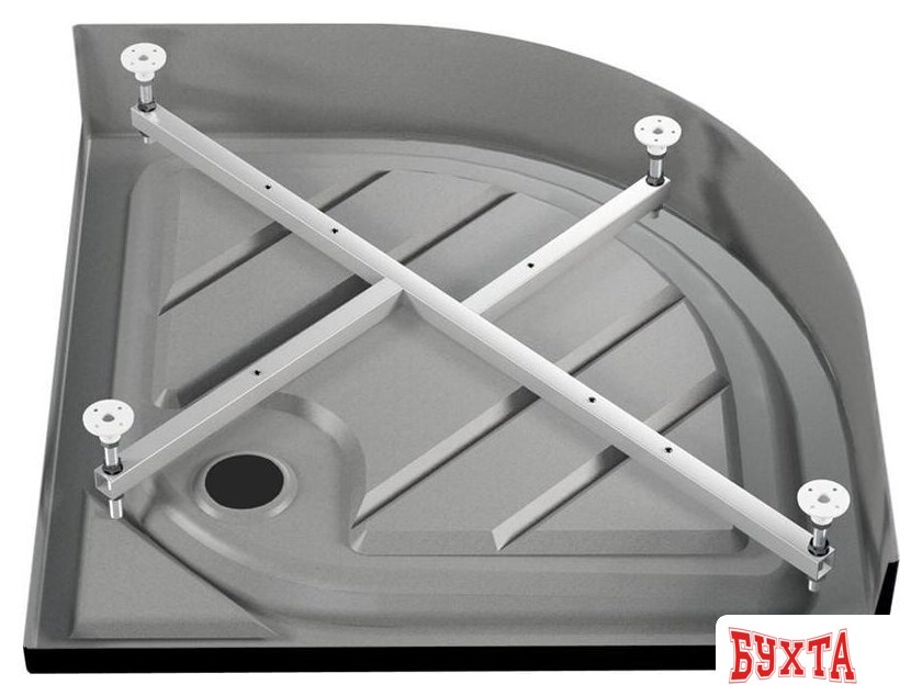 Душевой поддон Метакам Classic Black N 90x90 АПS_013574 (закругленный)