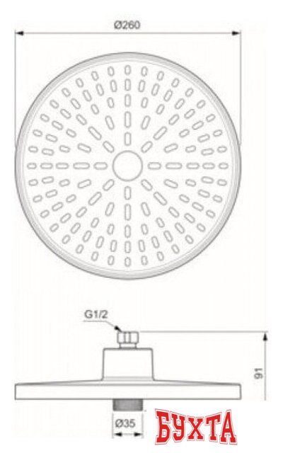Душевая лейка Ideal Standard BD581AA (хром)