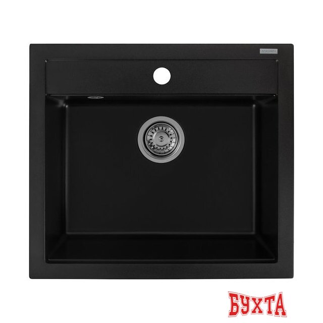 Кухонная мойка Aquasanita Quadro SQQ100W (black metallic 601)