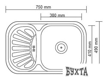 Кухонная мойка Ledeme L67549-R