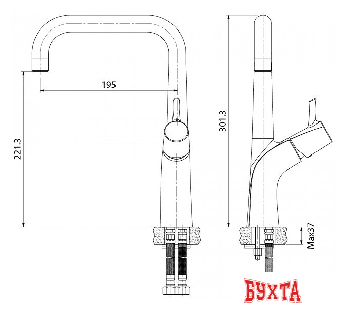 Смеситель IDDIS Kitchen Line K07SB0Li05