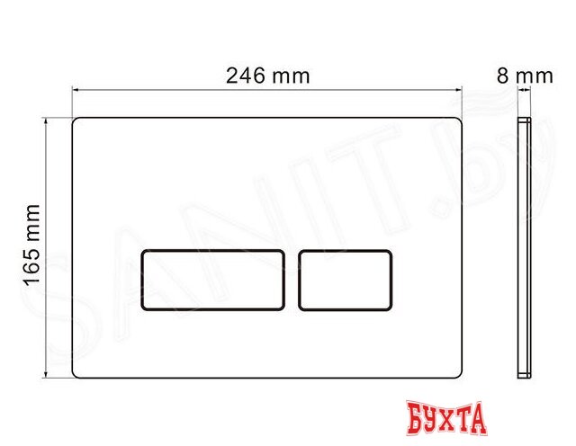 Унитаз подвесной Roxen Vortex Tornado в комплекте с инсталляцией StounFix Slim 6 в 1 964498 (кнопка: черный матовый)