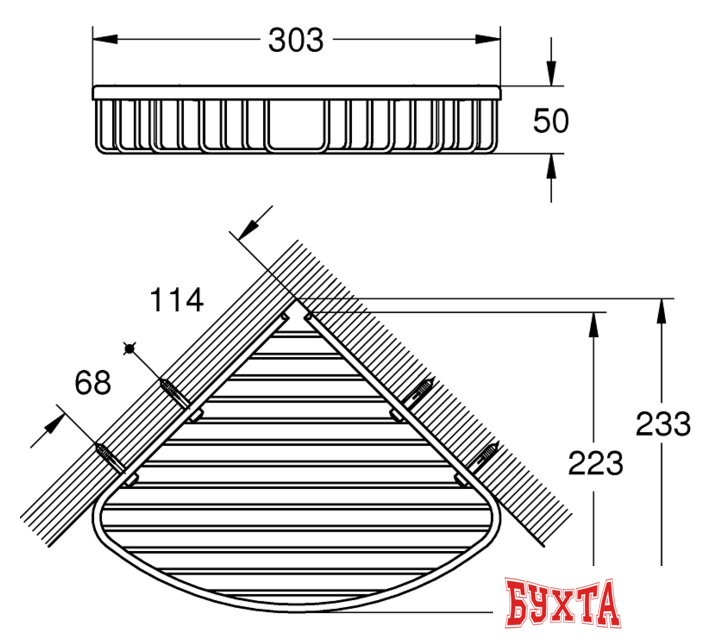 Мебель для ванных комнат Grohe Полка BauCosmopolitan 40663001