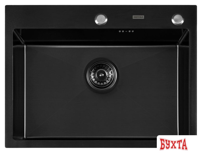 Кухонная мойка ARFEKA Eco AR 600*450 Black PVD Nano
