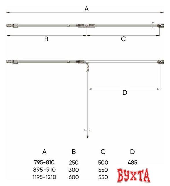 Душевая дверь Veconi VN-73 VN73-100-01-C4