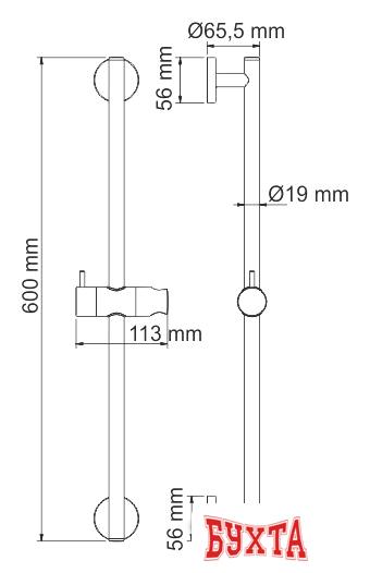 Душевая штанга Wasserkraft A122