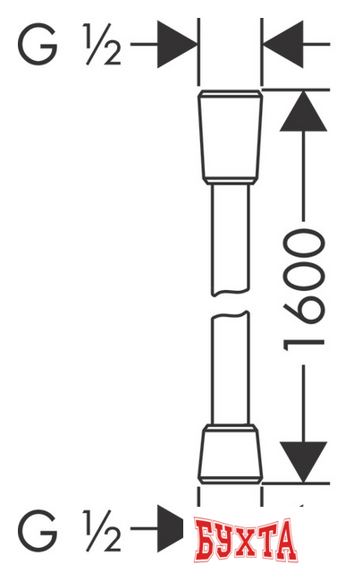 Душевой шланг Hansgrohe Isiflex 28276670 (черный матовый)