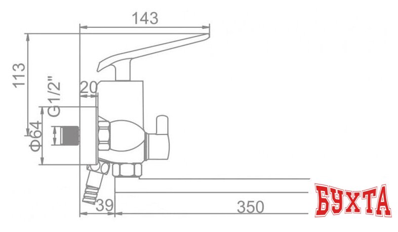 Смеситель Ledeme L2274B