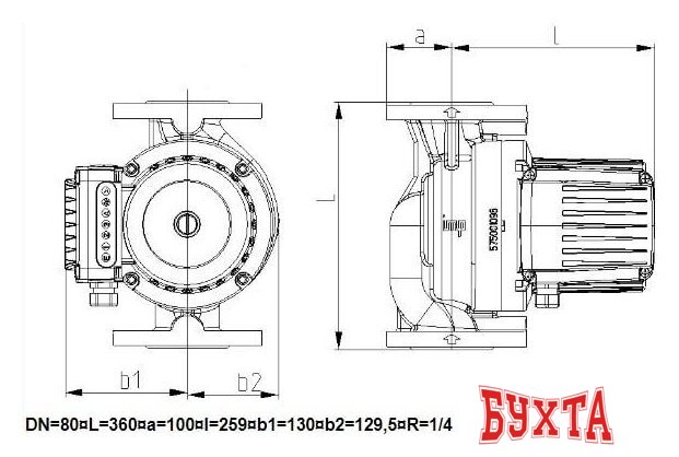 Циркуляционный насос IMP Pumps GHNbasic II 80-120F PN6