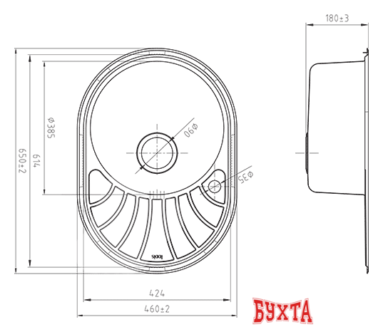 Кухонная мойка IDDIS Suno SUN65SLi77