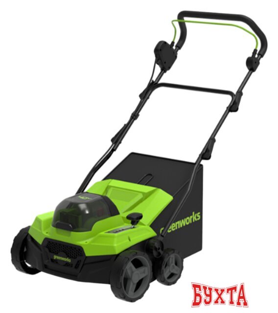 Скарификатор-аэратор Greenworks GD40SC38IIK4 2517607UB (с 1-м АКБ)