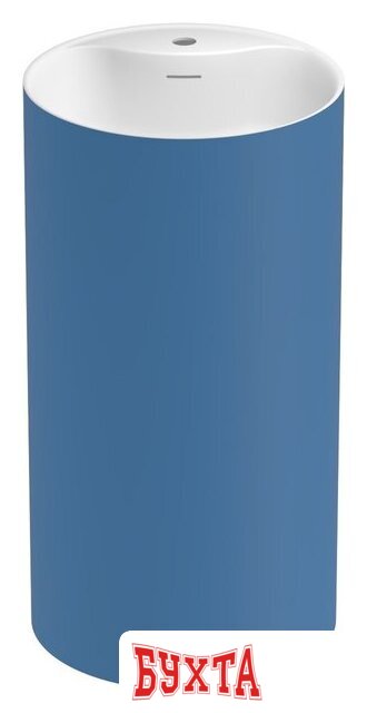 Умывальник Wellsee Chalice Perfection 230629000 (отдельностоящий, с отверстием под смеситель, цвет матовый темно-синий/глянцевый белый)