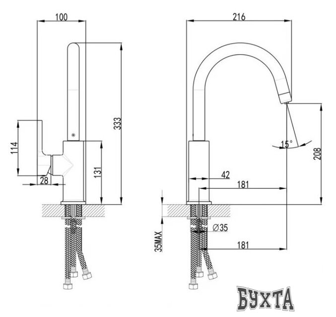 Смеситель Lemark Comfort LM3073PGS