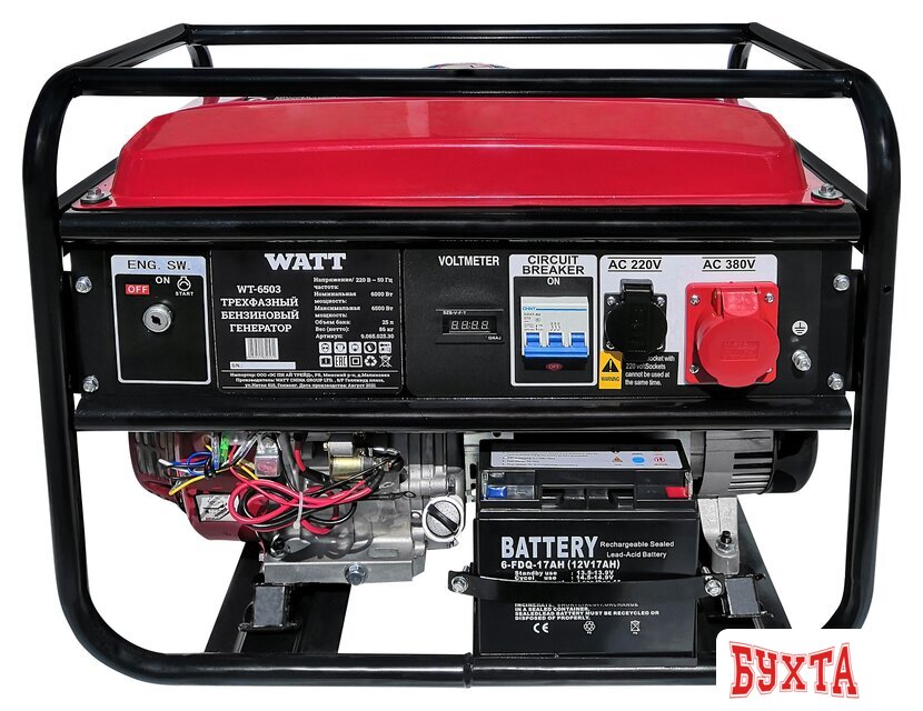 Бензиновый генератор WATT WT-6503