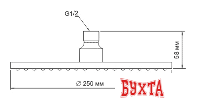 Верхний душ Wasserkraft A030