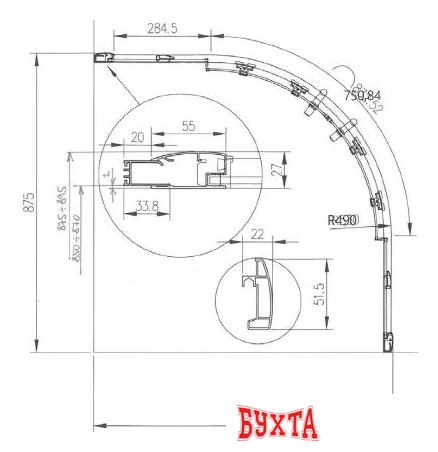 Душевой уголок Ravak Blix XP2CP4 87x87 (хром/прозрачное)