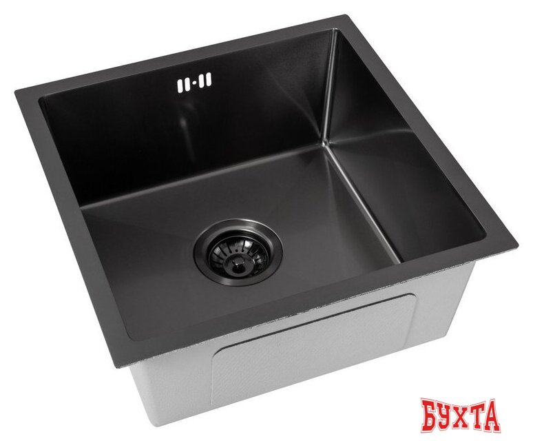 Кухонная мойка ARFEKA ECO AR 450*450 + cмеситель SIRIO BLACK PVD