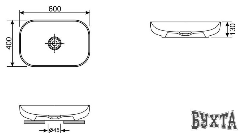 Умывальник Wellsee Croquis 150301000