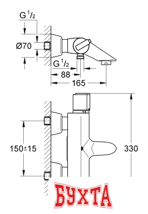 Смеситель Grohe Grohtherm 2000 34174000