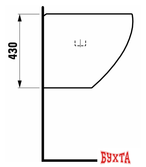 Умывальник Laufen ILBAGNOALESSI ONE 810971 52x52