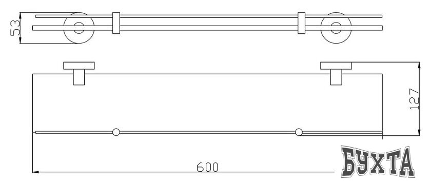 Мебель для ванных комнат Slezak RAV Полка Colorado COA0900-60Z