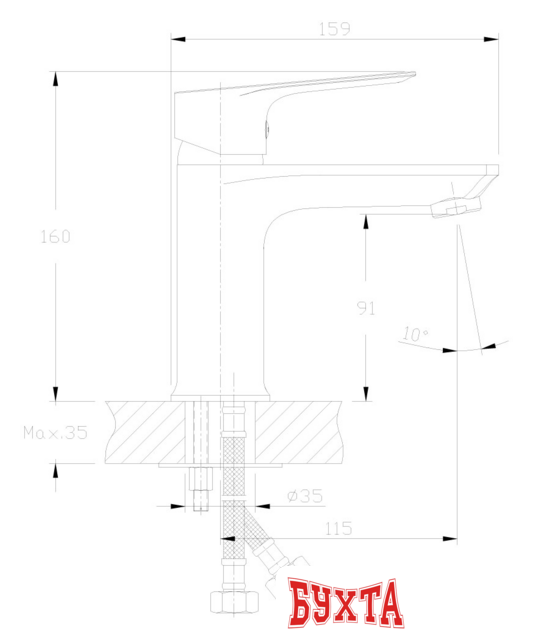 Смеситель Rossinka Silvermix RS27-11