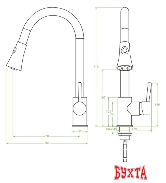 Смеситель Laveo Daru BLD 769D