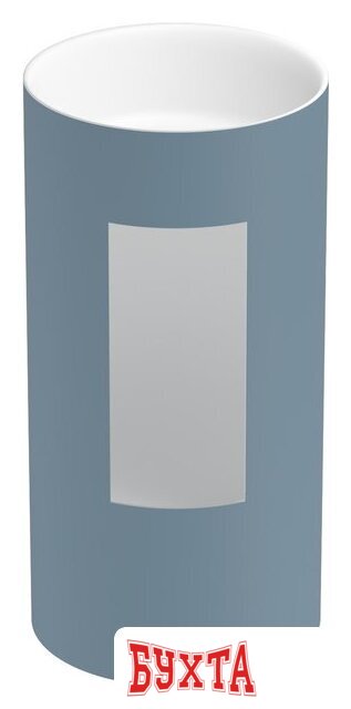 Умывальник Wellsee Chalice Perfection 230621000 (отдельностоящий, без отверстия под смеситель, цвет матовый светло-синий/глянцевый белый)