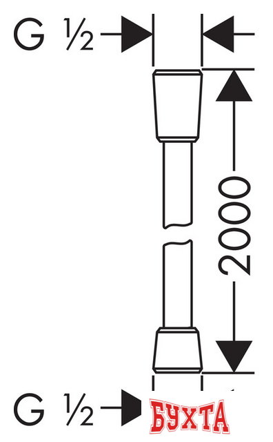 Душевой шланг Hansgrohe Isiflex 28274000