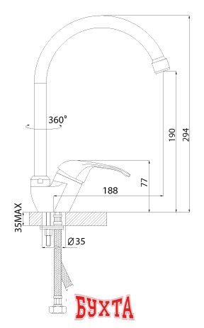 Смеситель Rossinka Silvermix A35-23