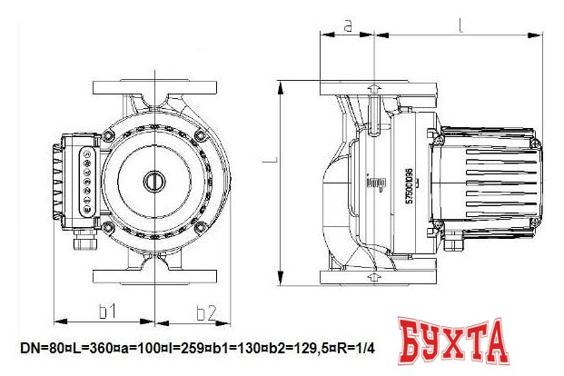 Циркуляционный насос IMP Pumps GHNbasic II 80-120F PN10