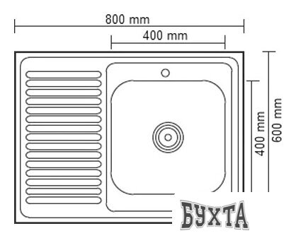 Кухонная мойка Ledeme L98060-R