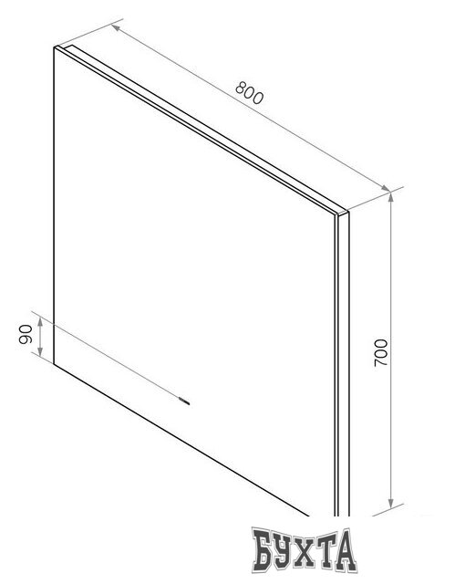 Мебель для ванных комнат Континент Trezhe Led 80x70