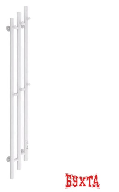 Полотенцесушитель Маргроид Ferrum Inaro 3 Cascade СНШ 120*6*12 Белый матовый, скрытого монтажа, таймер справа