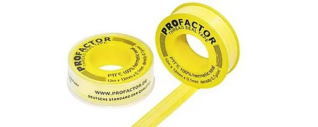 ФУМ лента PROFACTOR Professional желтая о55мм 12мм х 0,11мм x 12м (250/1000) PF FE 533  / (Китай)