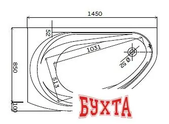 Ванна Kolo Supero 145x85 L 5534000 (с ножками)