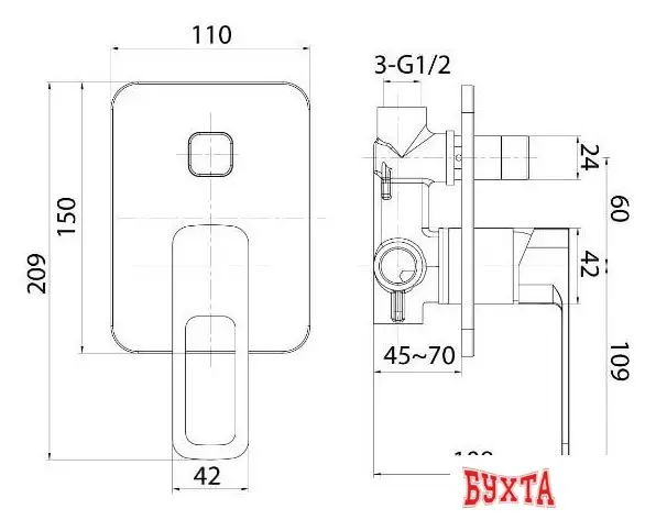 Смеситель IDDIS Slide SLIBL00i67 (черный)