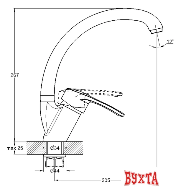 Смеситель Solone KAK4-A181