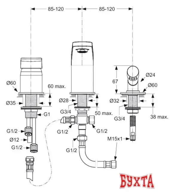 Смеситель Ideal Standard Tonic II [A6348AA]