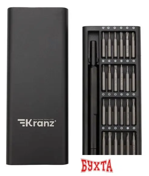 Набор отвертка с битами Kranz KR-12-4753 (25 предметов)