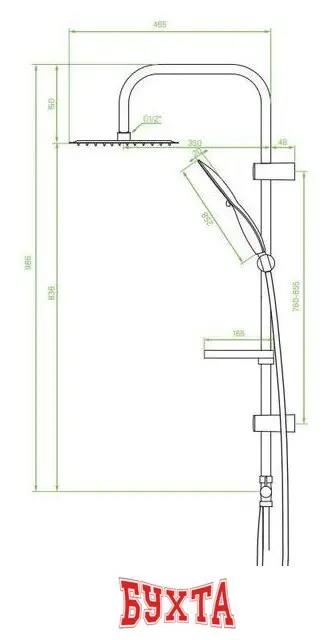 Душевая система  Laveo Fino PL2 70OX