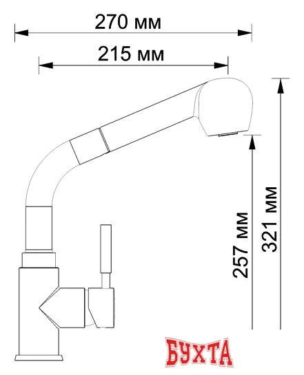 Смеситель Wasserkraft Main 4166