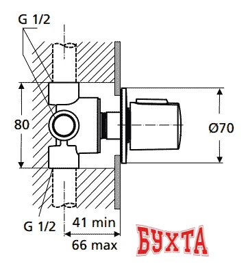 Переключатель режимов Ideal Standard CeraTherm A 4657 AA