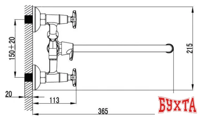 Смеситель Kaiser Crystal 28155