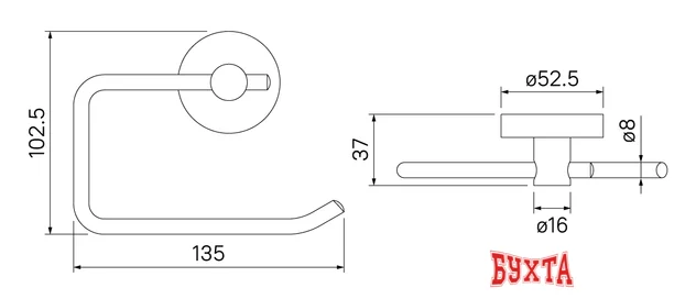 Держатель для туалетной бумаги IDDIS Sena SENSS00i43