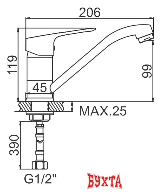 Смеситель Ledeme H49 L4549-2