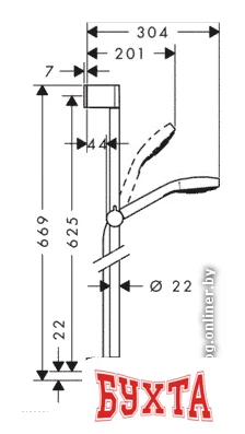 Душевой гарнитур  Hansgrohe Croma Select E [26582400]