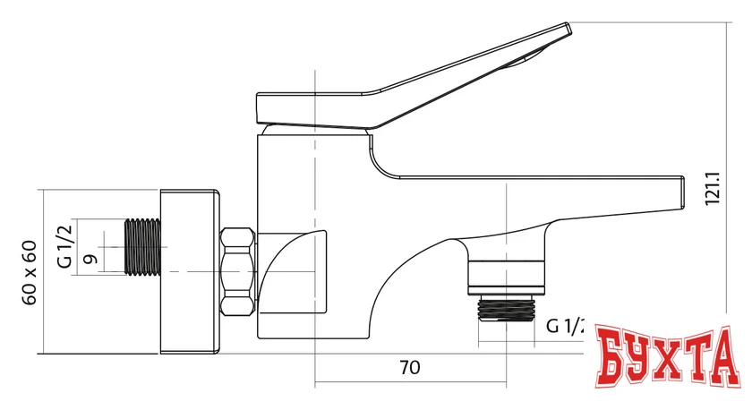 Смеситель Cersanit Cromo S951-011