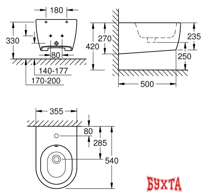 Биде Grohe Essence 3957400H